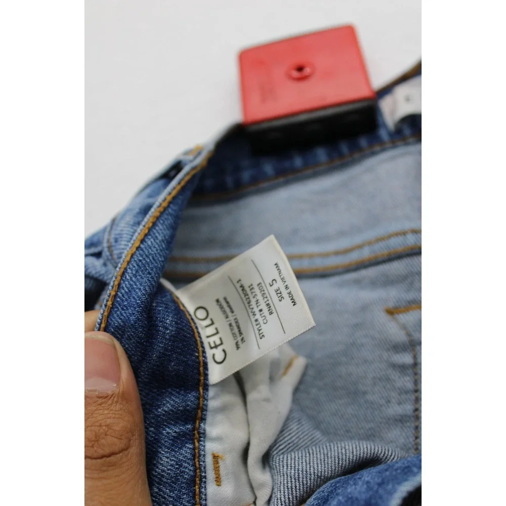 Women's High Rise Tapered Jeans Size 5 Blue Denim Mom Jeans High Waist
